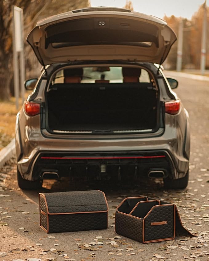 Car Organizers Set SUV Sedan Truck – Foldable Storage Boxes (2pc)
