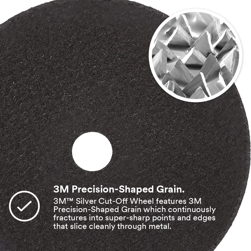 3M Silver Cut-Off Wheel, 87467, 36+, T1, 5 in x 0.045 in x 7/8 in