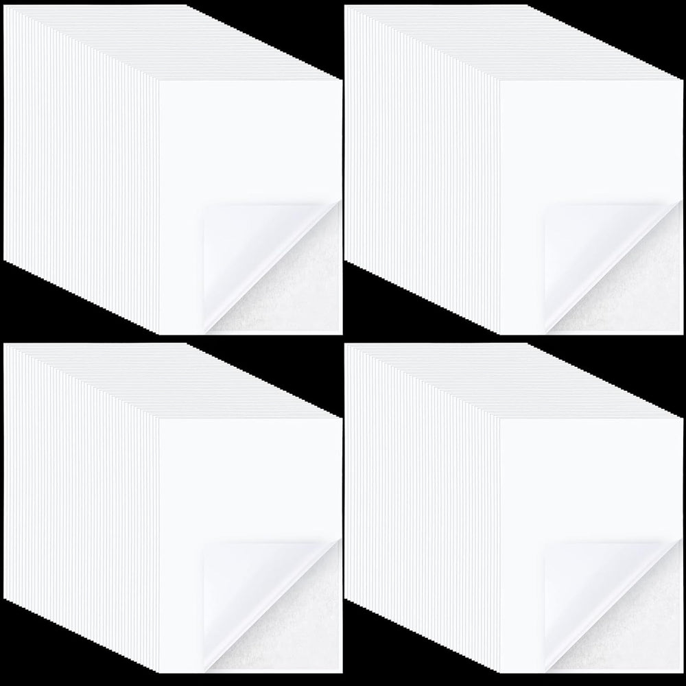 Nezyo 100 Pcs A4 Size 8.3x11.5 Inch Double Sided Adhesive Sheets White Double...