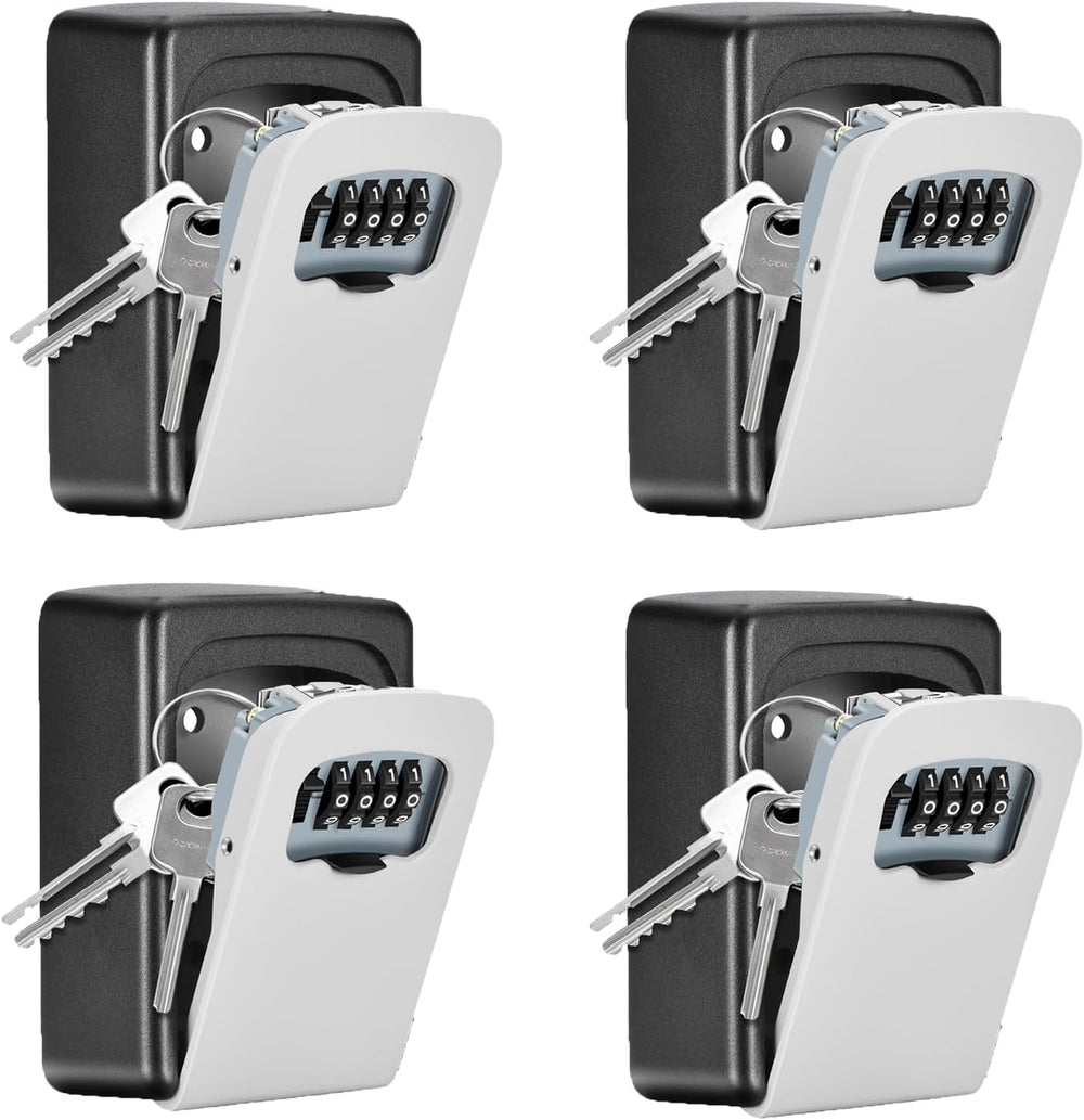 Key Lock Box Wall Mounted, Fayleeko 4 Digit Combination Lockbox (4Pack)