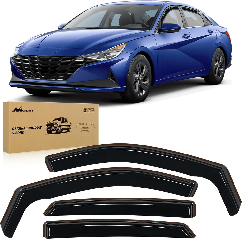 Nilight in-Channel Rain Guards for Hyundai Elantra 2021 2022 2023 2024 2025 (...