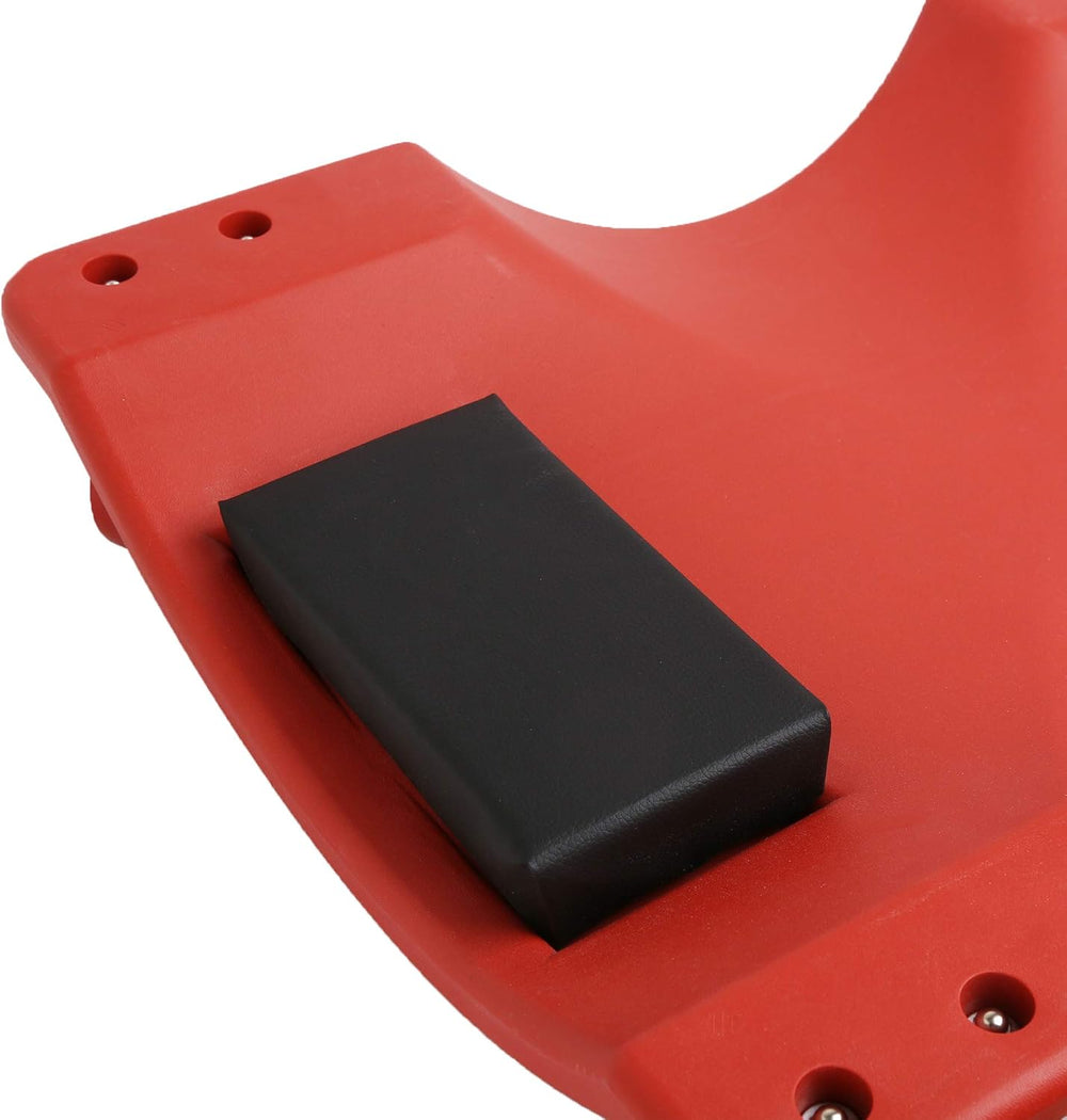 WINTOOLS Low Profile Red 40 Inch Creeper Garage Plastic Rolling Car Repair Me...