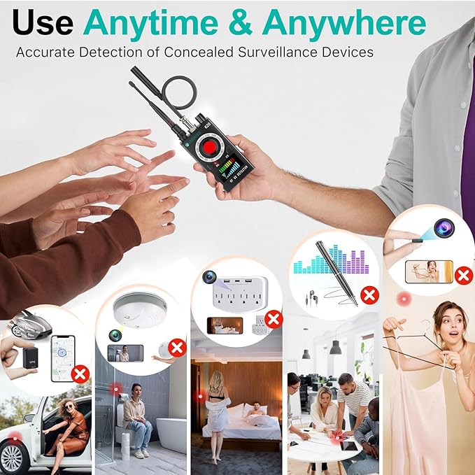 JMDHKK Hidden Camera Detector, Bug Detector & GPS Tracker Detector – RF
