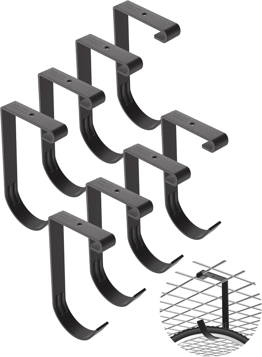 NACETURE Garage Ceiling Rack Bike Hooks, 8 Pack Storage Hooks (Flat Hook)
