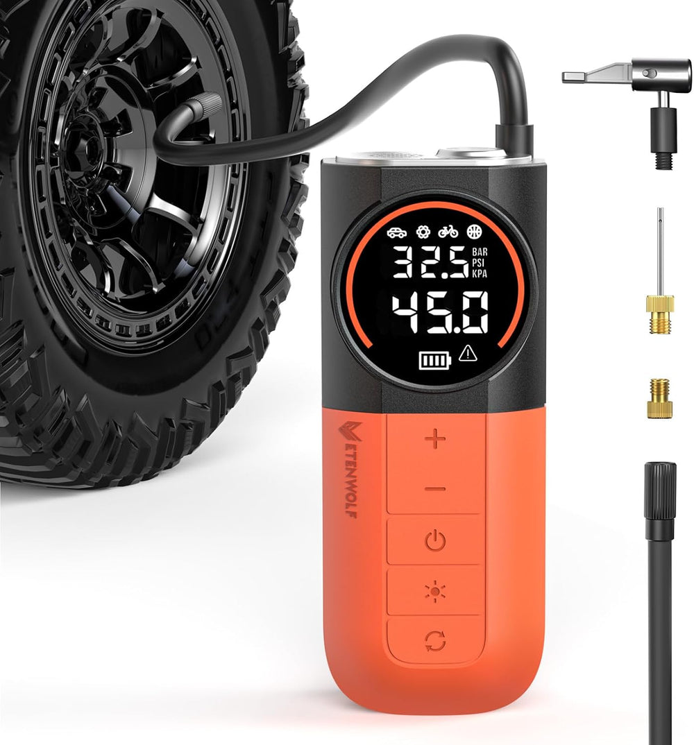 ETENWOLF S1 Tire Inflator Portable Air Compressor, 160PSI Cordless Air Pump