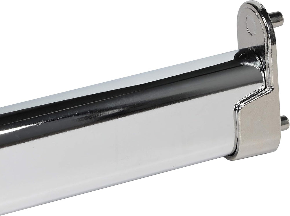 Rok Hardware Chrome 1-3/16" (30 mm) x 19/32" (15mm) Oval Closet Rod...