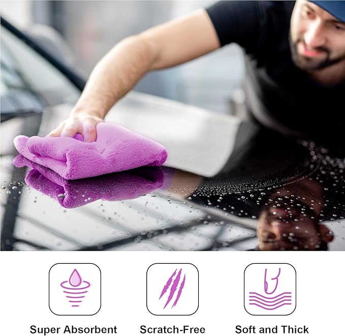 Shimeyao 30 Pcs Edgeless Microfiber Plush Towels
