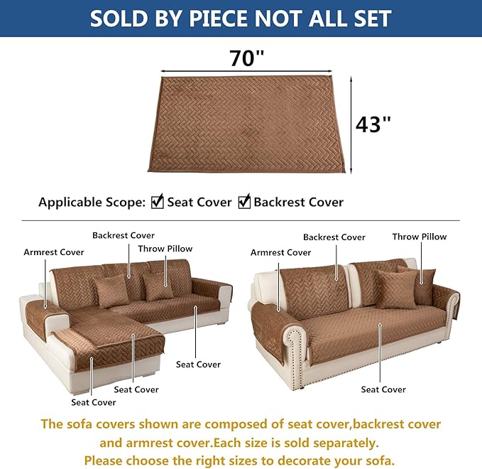 Eismodra Couch Cover, Sectional Couch Covers, Sofa Covers