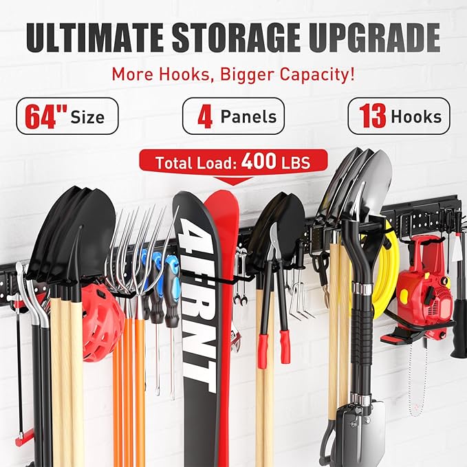 Garage Tool Organizer Wall Mount 64 inches