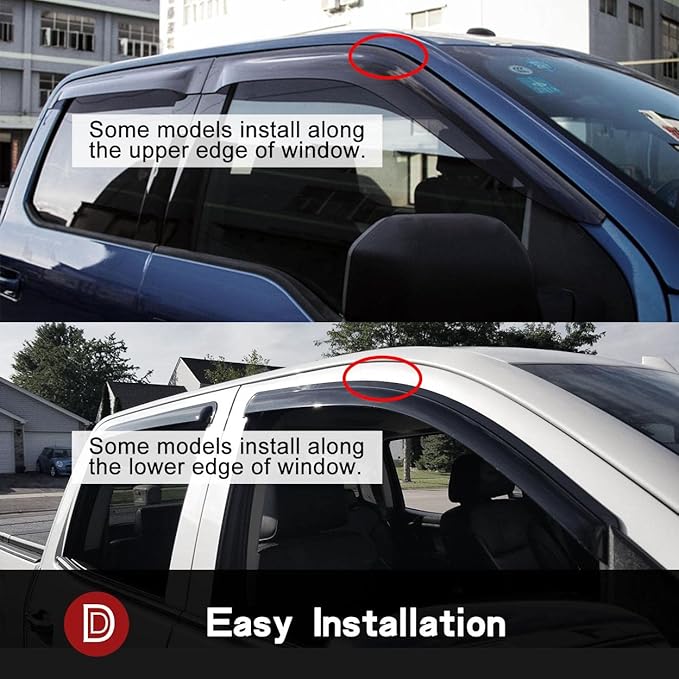 Original Side Rain Guards, Window Visors fit