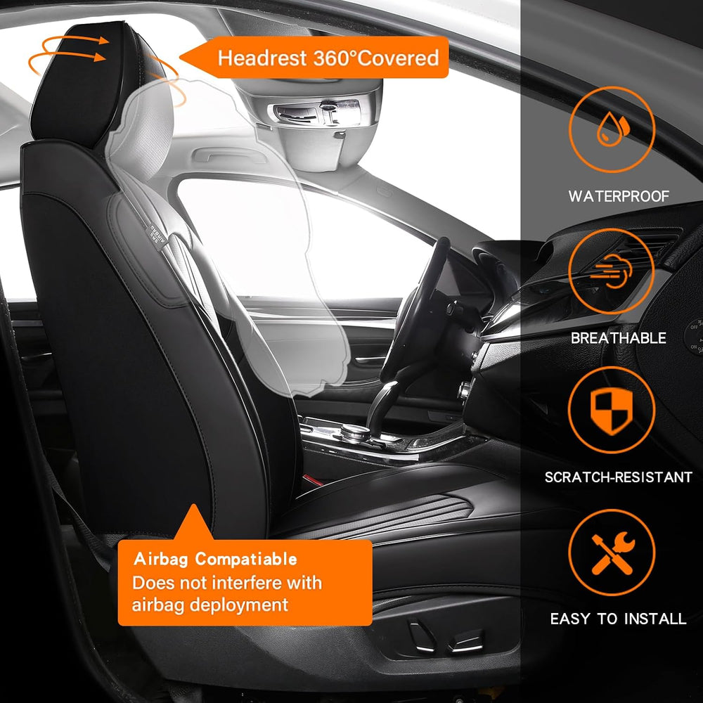 MINGBRON Front Car Seat Covers,Car Seat Protector Waterproof,Seat Covers Fron...