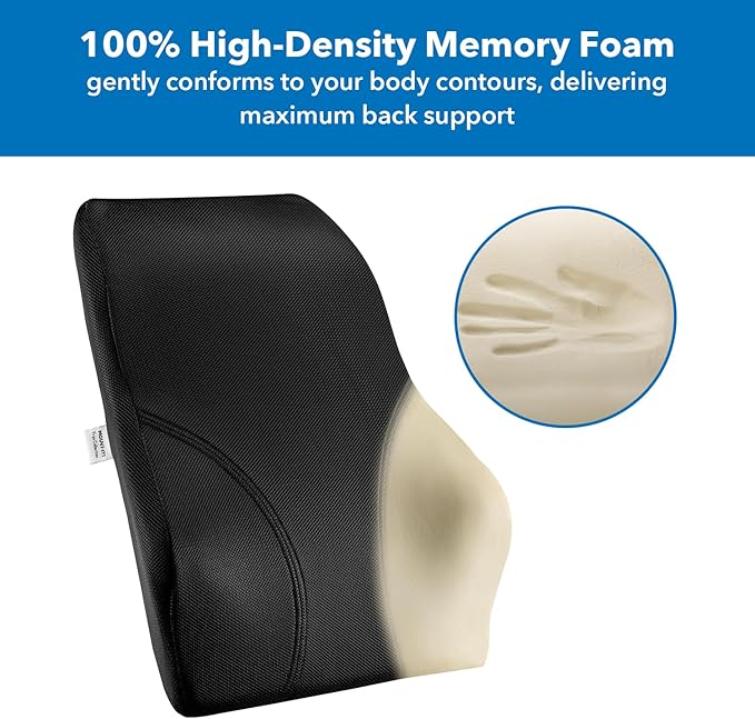 Mount-It! Office Chair Cushion, Lumbar Support Pillow