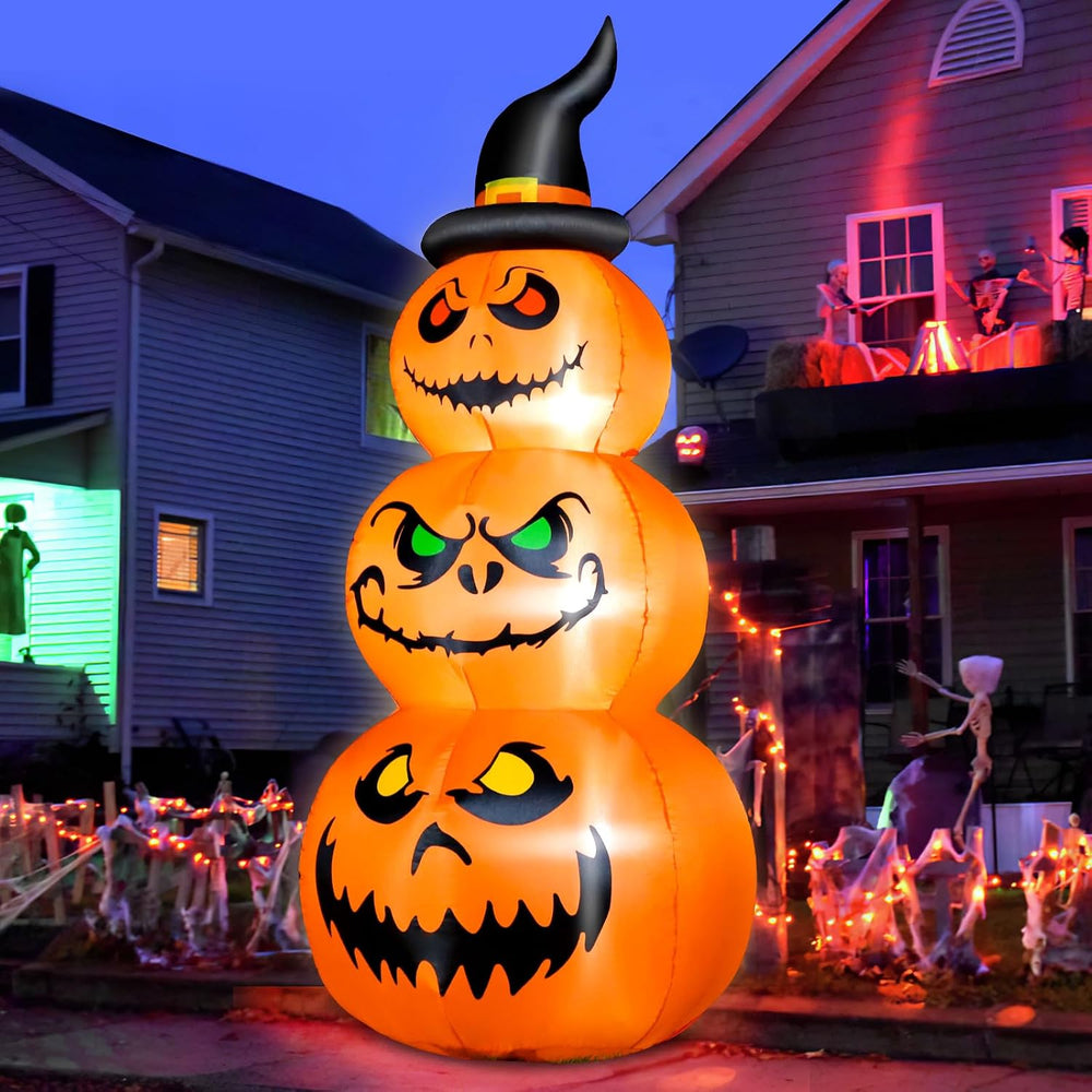 FunFanso 6 FT Halloween Inflatable Pumpkins Outdoor Yard Decorations, Blow up...