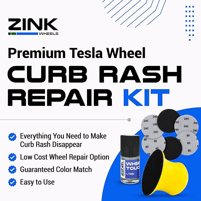 Premium Tesla Wheel Curb Rash Repair Kit