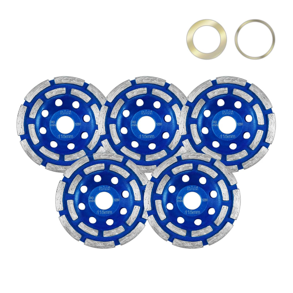 SALI 5pcs Diamond Concrete Grinding Wheel 4 1/2 inch for Polishing and Cleani...