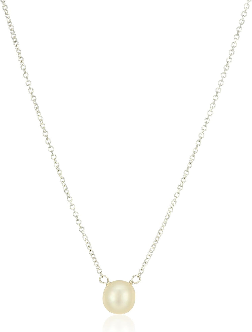 Dogeared Pearls of Success, Small White Pearl, Chain Necklace, 16"+2&quo...