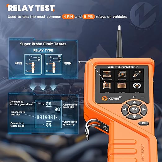 KZYEE KM601 Power Circuit Probe Kit, 12V-24V Automotive Circuit Tester