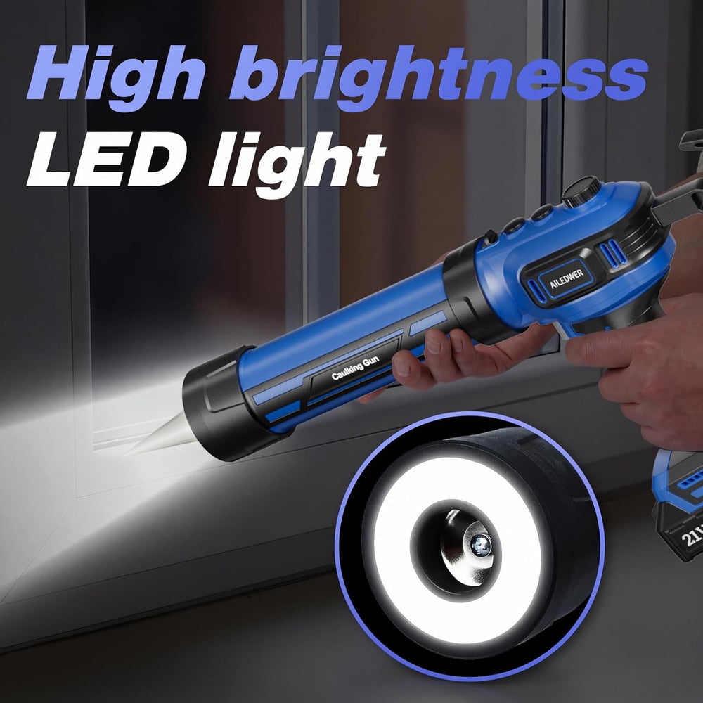 Cordless Caulking Gun, Battery Powered Caulk Gun, Electric Caulking Gun w/2 x...