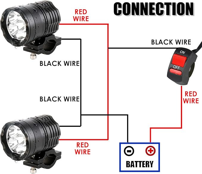Motorcycle Driving Lights 12-60V 40W 3600LM LED Fog Lights