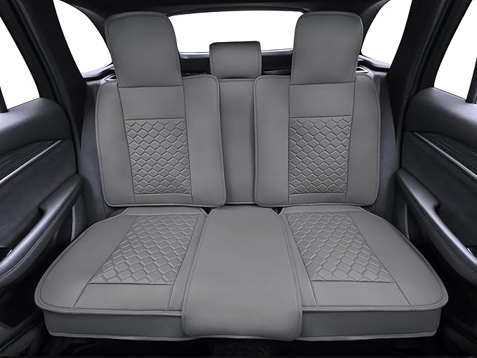 Elantrip Car Seat Cover Full Set Leather Car Seat Protector Universal fit