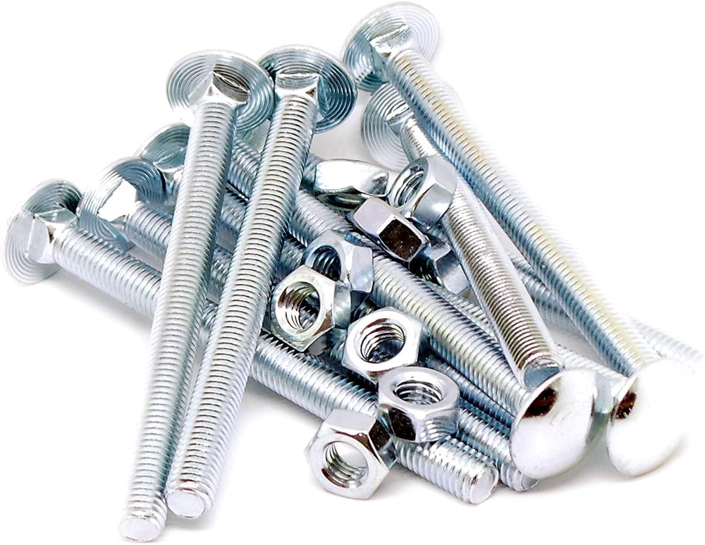 Merriway BH07606 Carriage Bolt & Nut Bright Zinc Plated Steel M10 x 150mm...