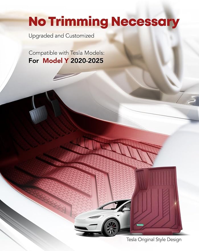 YHTAUTO Custom Fit Red Car Floor Mats