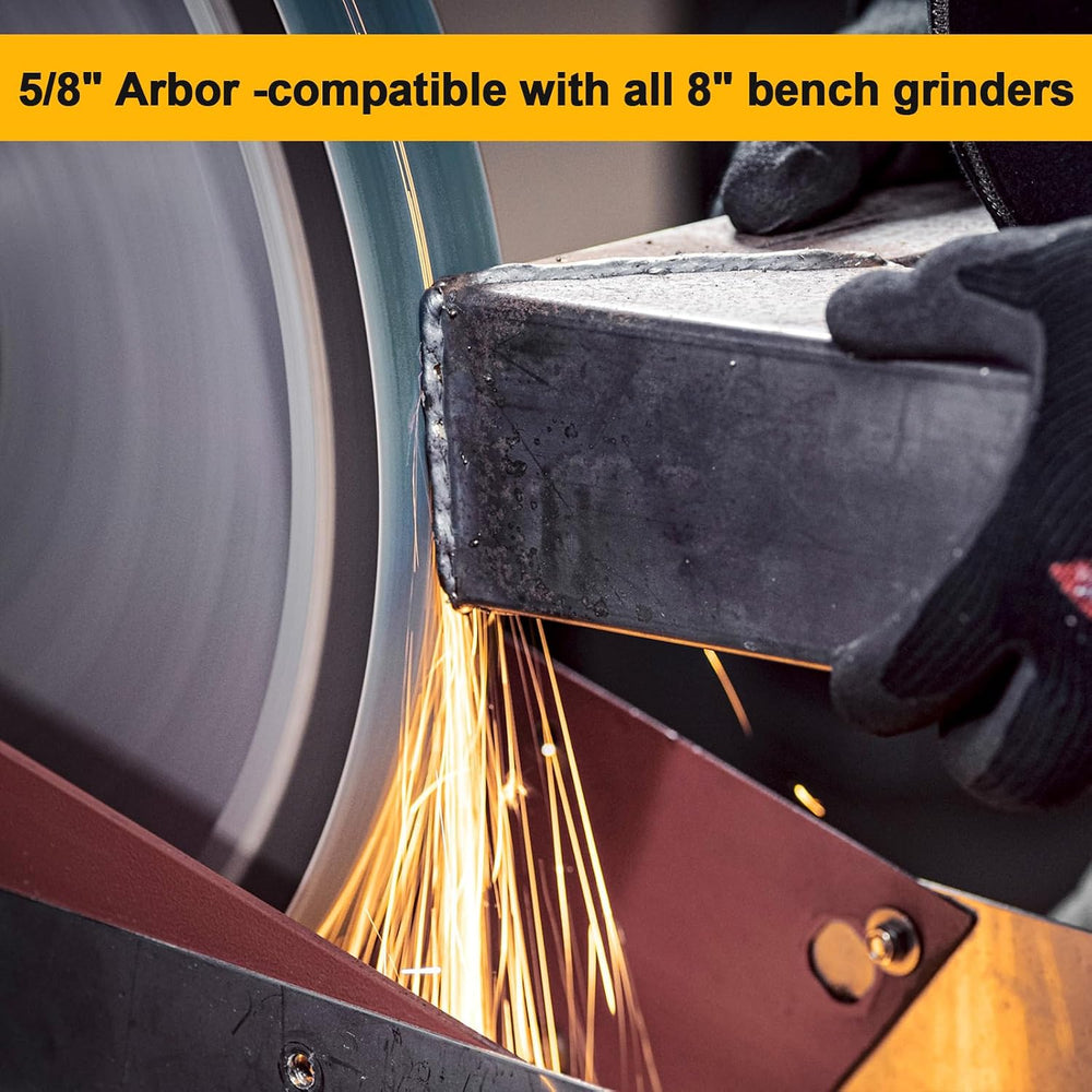CBN Grinding Wheel 8 inch, Dia x 1 Inch Wide x 5/8" Arbor, Suitable for ...