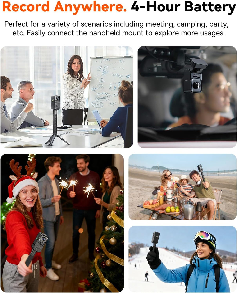 Vantrue E360 ACE All Channel Dash Cam 585° Fisheye Selfie Stick Tripod