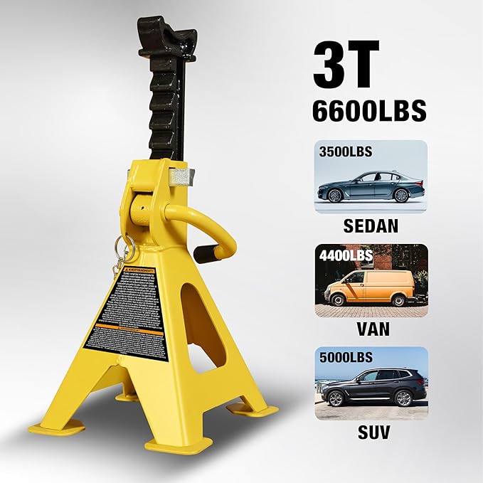 YELLOW JACKET Car Jack Stands 3 Ton