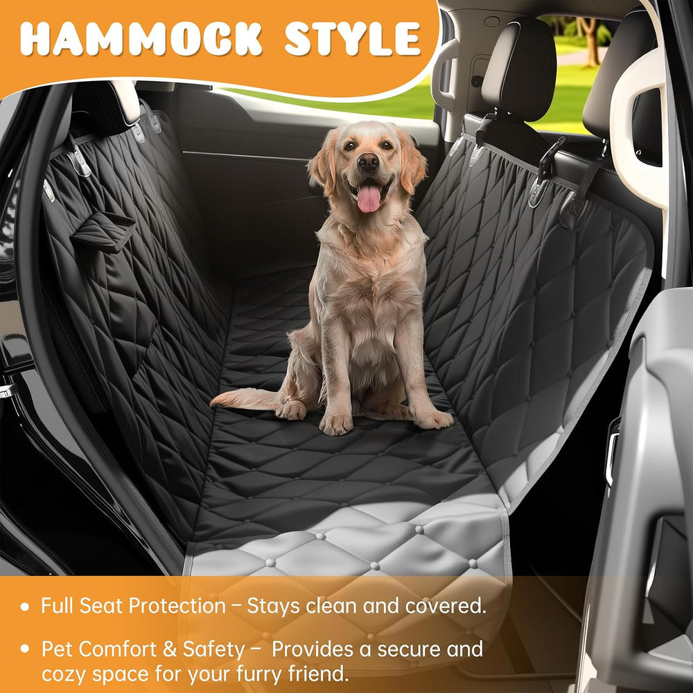 Dog Car Seat Cover for Back Seat 100% Waterproof, Long-Lasting and Soft Nonsl...