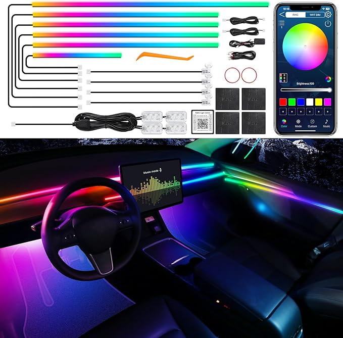 Dreamcolor Acrylic Interior Car LED Strip Light