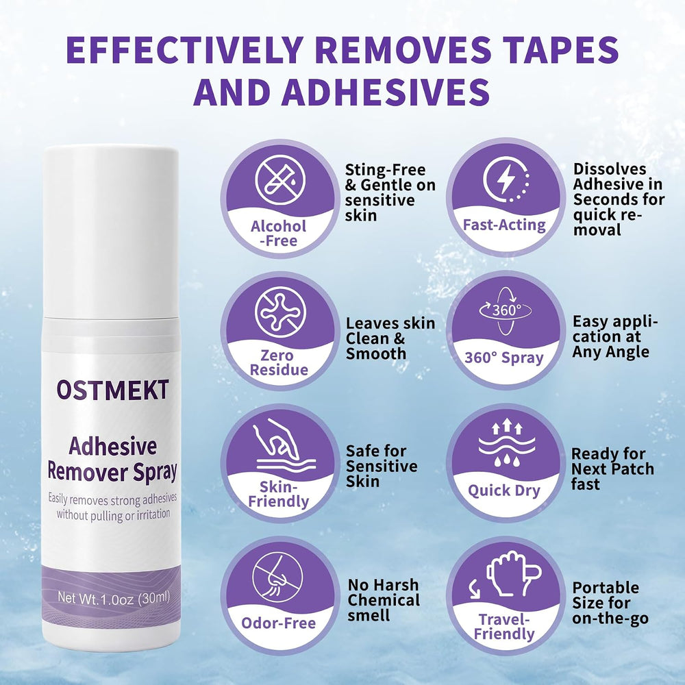 Medical Adhesive Remover Spray – No Sting Alcohol Free Ostomy Adhesive Remove...