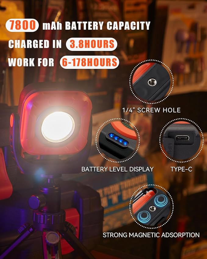 SUNREI 1300LM LED Magnetic Work Light