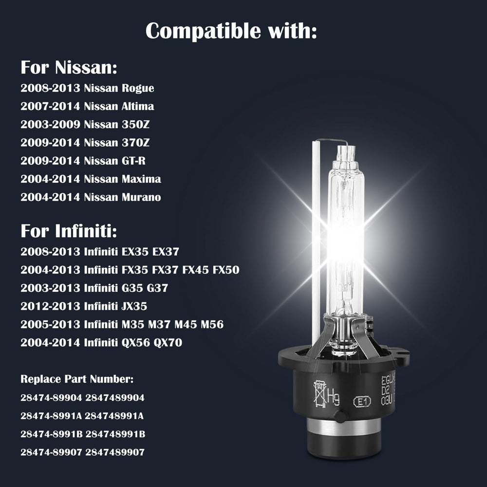 2PCS Xenon HID Headlight Ballast Control Unit w/Igniter & D2S Bulb Replac...