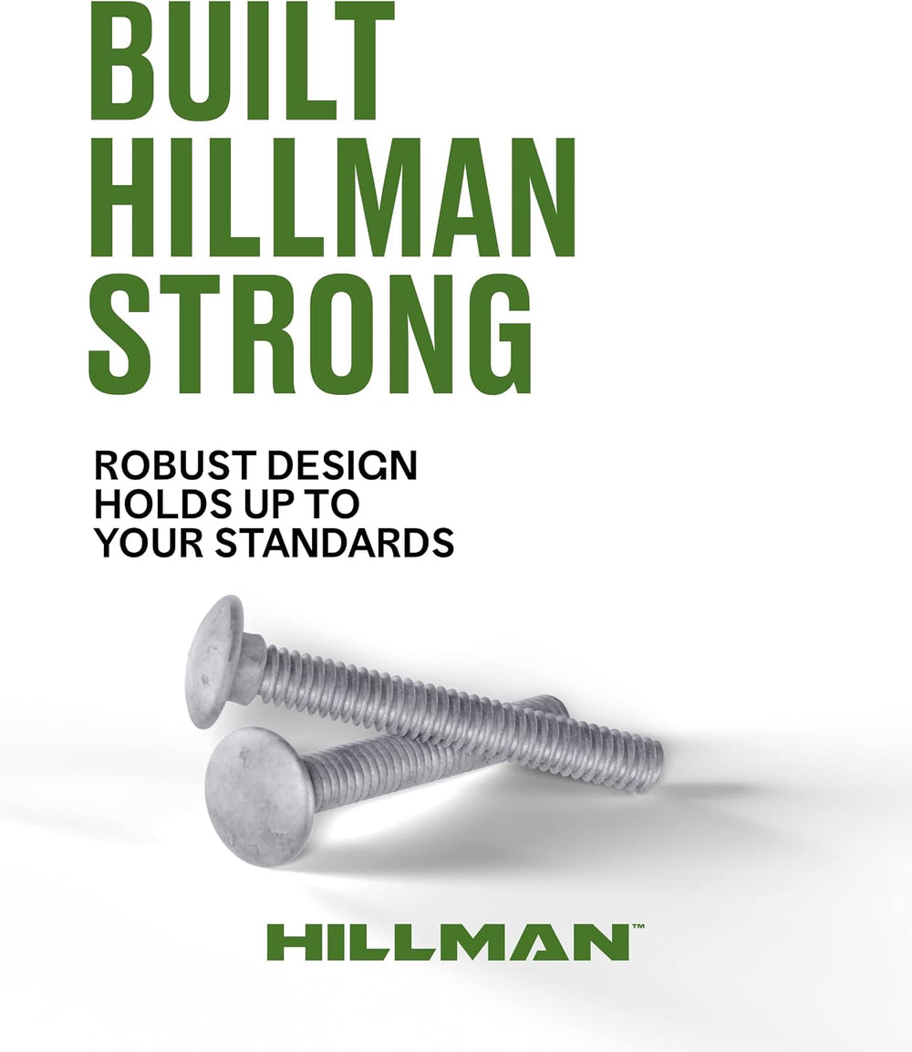 Hillman Group Galvanized Carriage Bolt 1/2” x 4”, 25 Count, Blunt Point, Allo...
