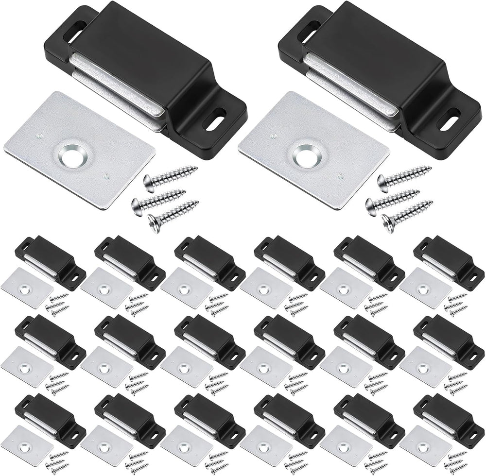 Moxweyeni 24 Pack Cabinet Magnets Magnetic Door Catch 15lb, Black