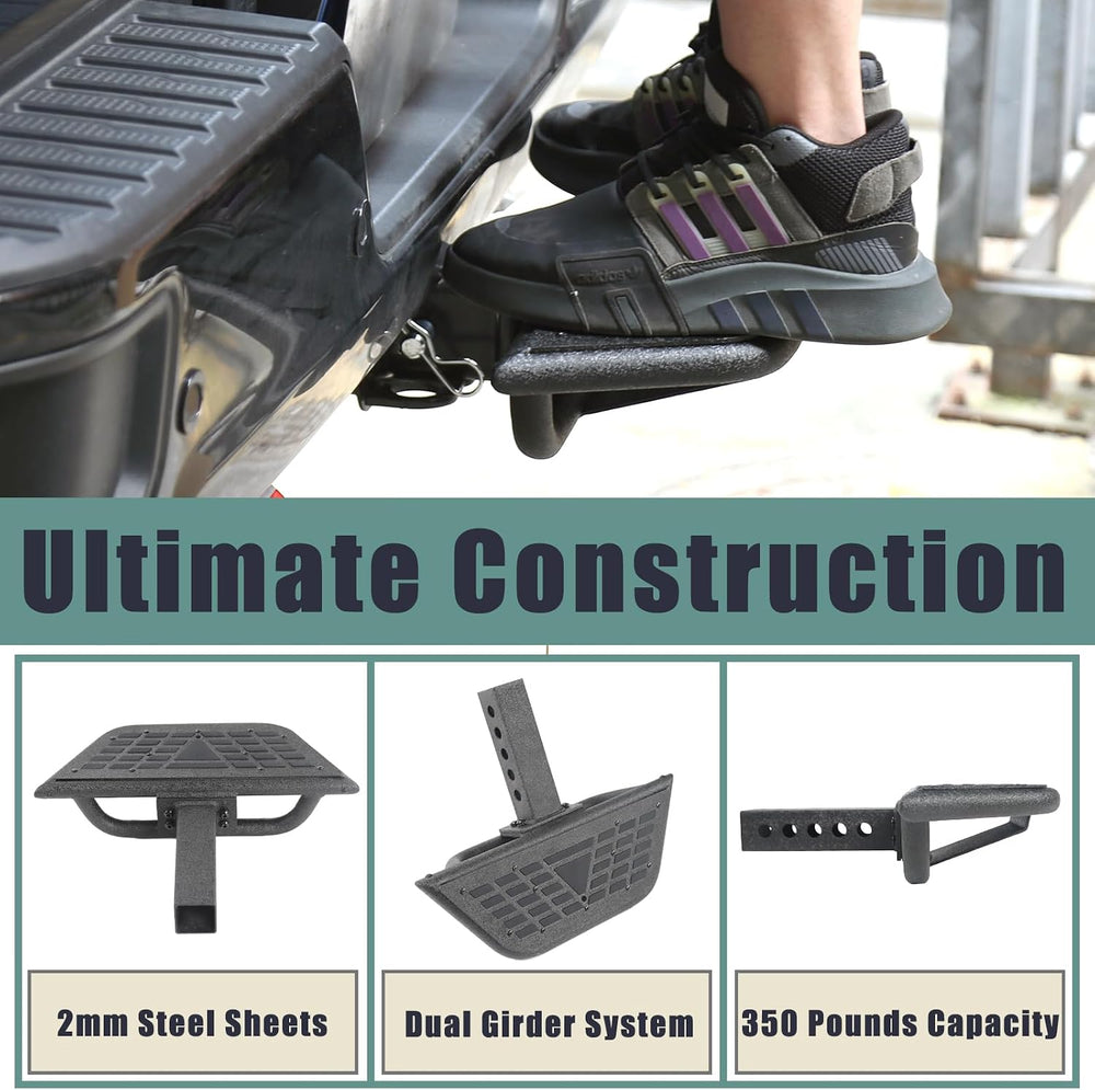 Universal Hitch Steps for Pickup Truck - Anti-Slip Solid Trailer Hitch Step f...