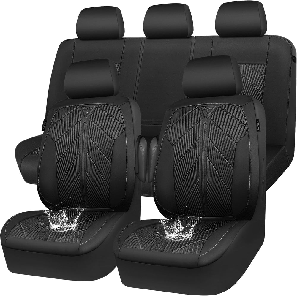 CAR PASS Waterproof Car Seat Covers Full Set,Neoprene Wetsuit, All-Weather No...