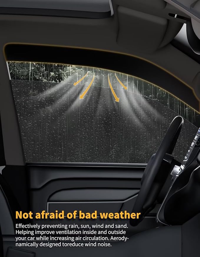 in-Channel Window Rain Guards Compatible
