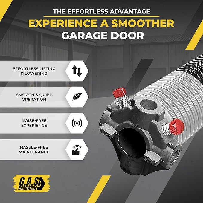 Garage Door Torsion Springs 218x2x28 Includes 1” Steel Bearing, and Winding Bars