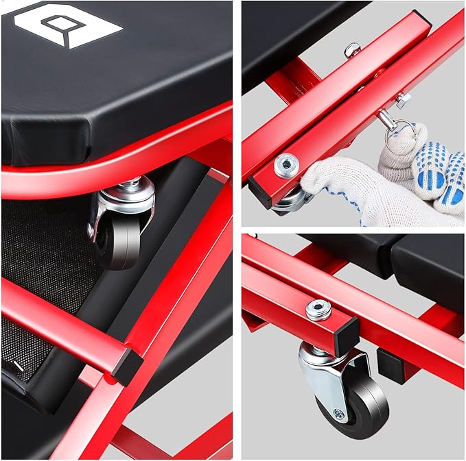 DNA MOTORING TOOLS-00186 40 Inches 2 IN 1 Rolling Folding Car Creeper/Seat (...
