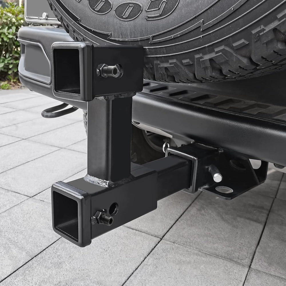 KAIRAY Double Hitch Receiver 2 Inch Trailer Dual Hitch Extension Riser Adapte...
