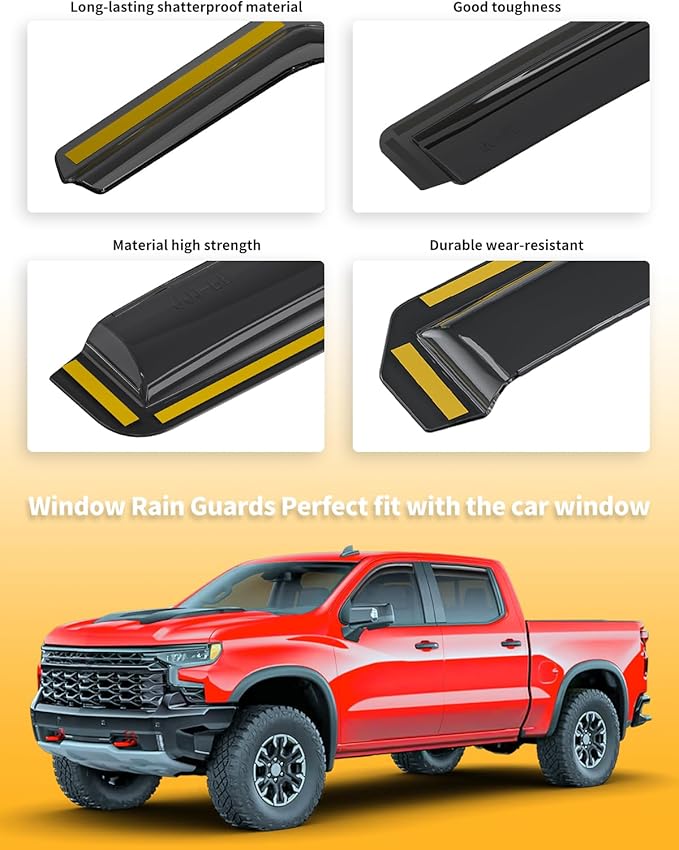 in-Channel Window Rain Guards Compatible