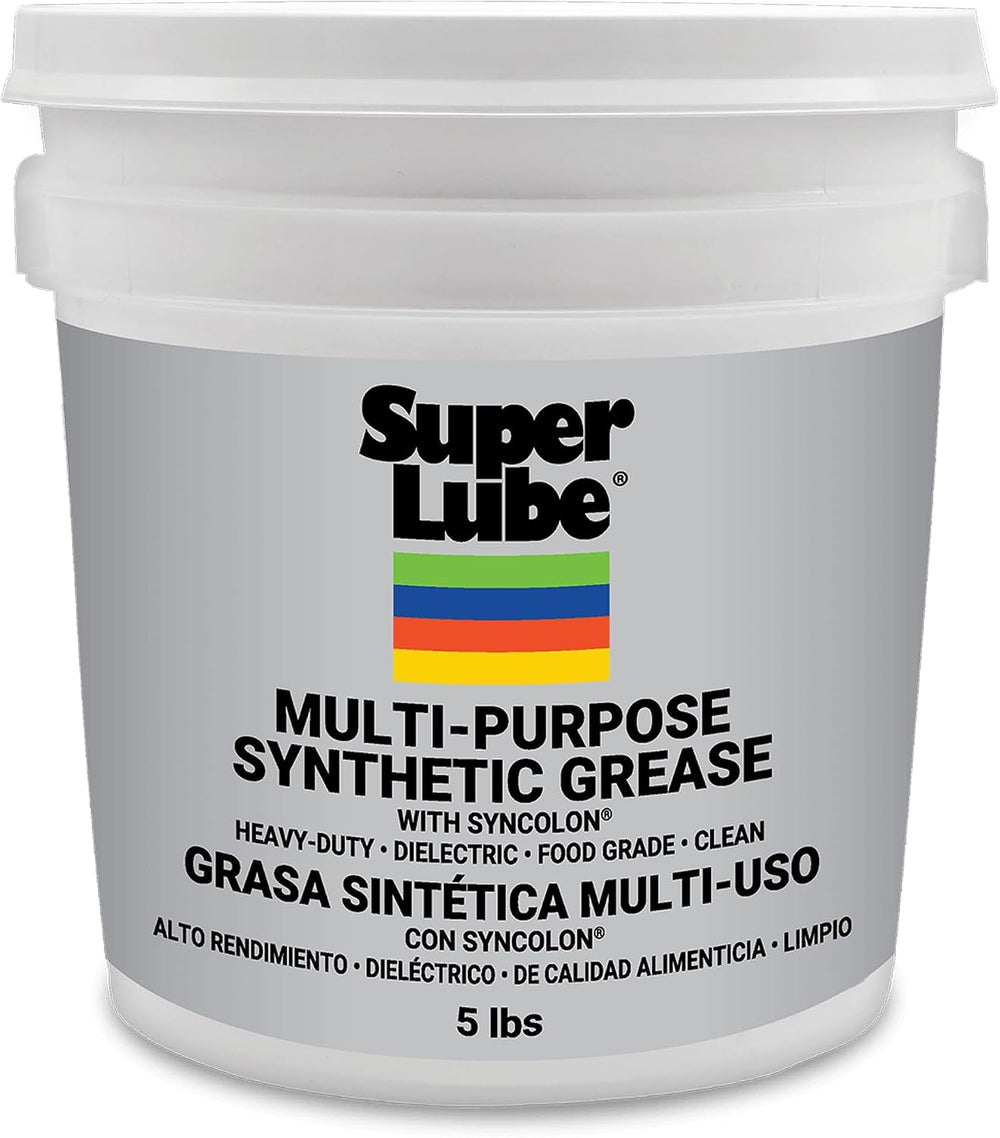 Super Lube 41050 Synthetic Grease (NLGI 2), 5 lb Pail, Translucent White