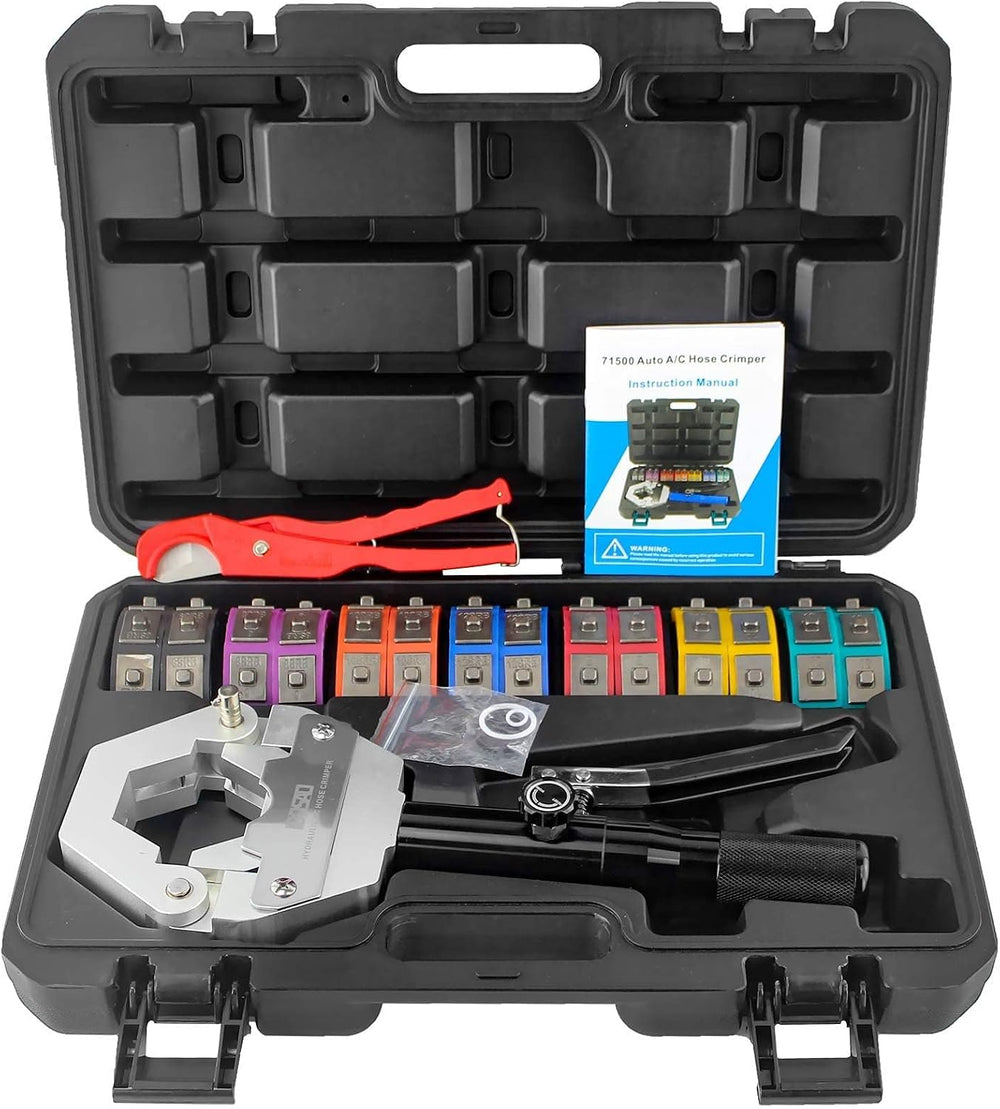Hydraulic Hose Crimper Hydra-Krimp 71500 Manual A/C Hose Crimper Kit Air Cond...