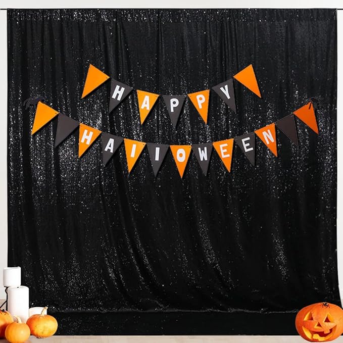 SquarePie Sequin BackdropLess See Through Thick Background Glitter Curtain fo...