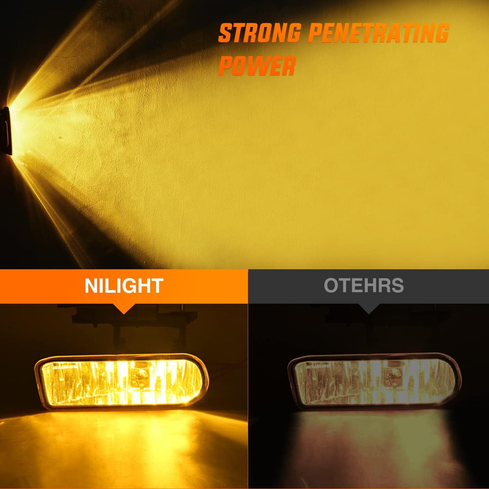 Nilight Fog Light Assembly Compatible with 2000-2006 Chevy Suburban Tahoe