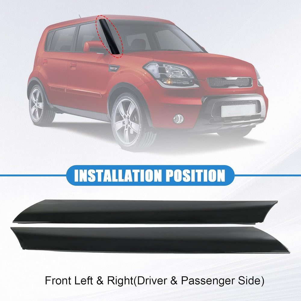 A-Pillar Windshield Molding Trim Kit Outer Trim Set Replacement for Kia Soul ...
