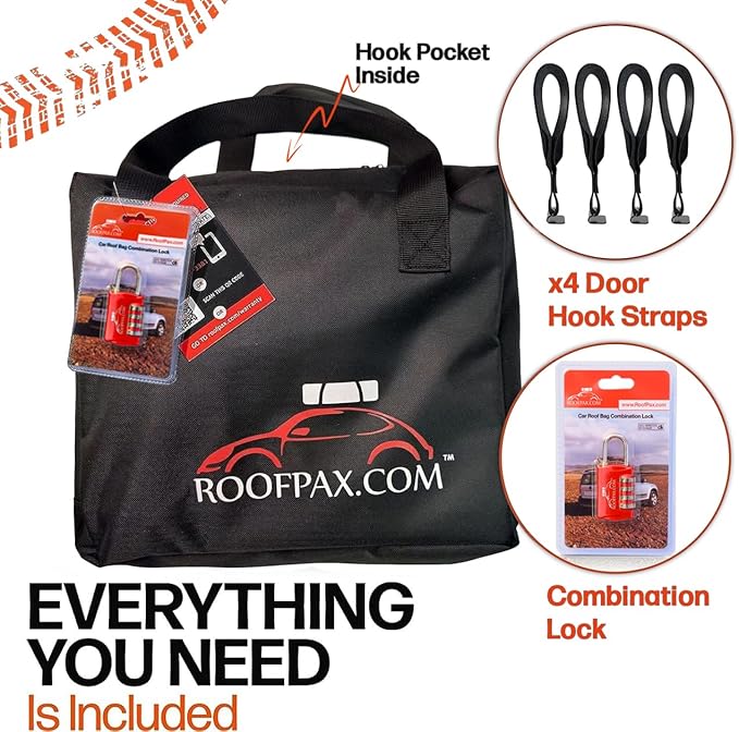 RoofPax Expandable 15/19 cft. Car Rooftop Cargo Carrier Bag Waterproof Storage