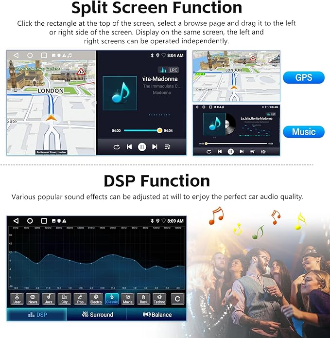 SIXTOP 2+64G Android Car Stereo